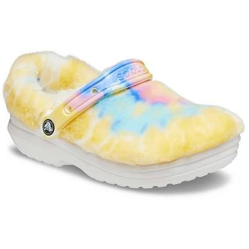 Zuecos Crocs Classic Fur Sure Mujer Amarillos | Mexico 0092FDNM